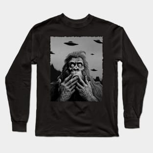 Bigfoot Bliss Embrace the Mystery with Cryptid-Themed Apparel Long Sleeve T-Shirt